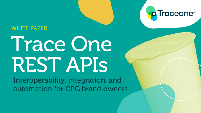 Trace One REST APIs: Interoperability, integration, and automation for CGP brand owners