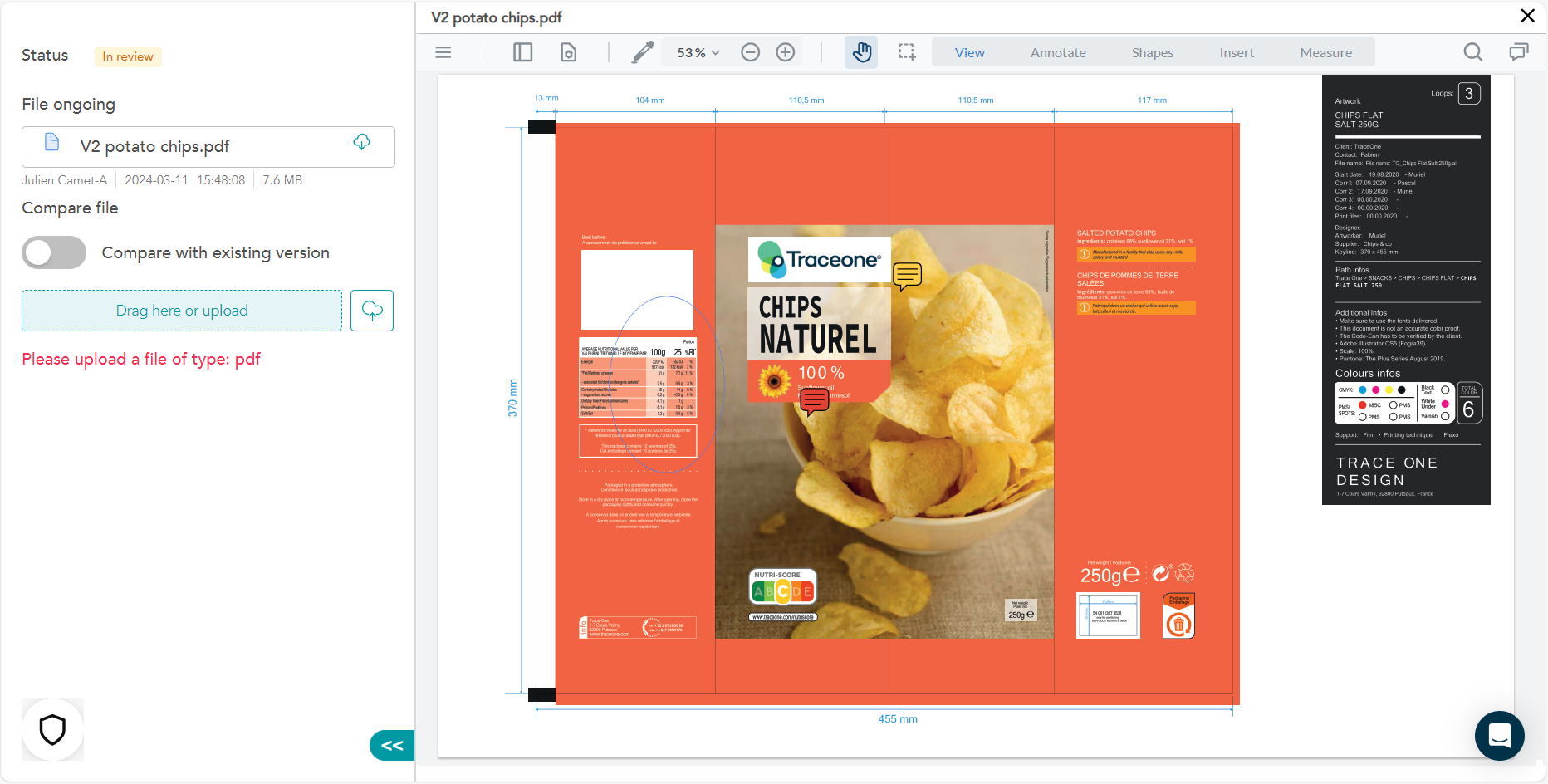 Trace One Artwork Management Software