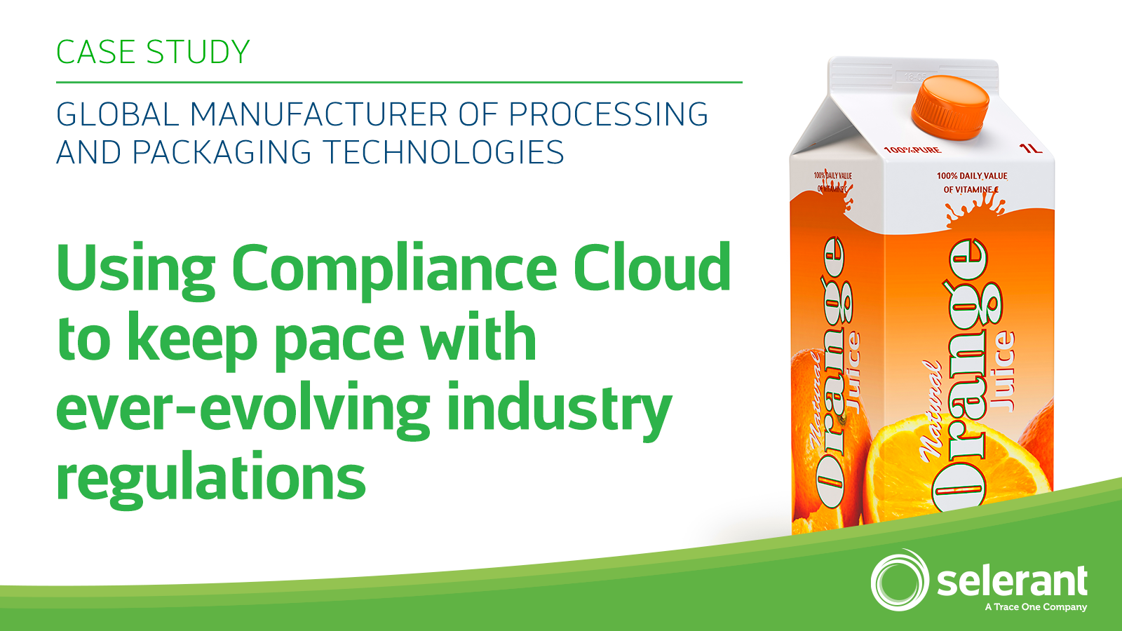 Compliance cloud liquid food processing and packaging leader case study feature image with orange juice carton
