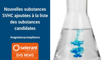 Quelles substances ont été ajoutées à la liste des substances candidates ?