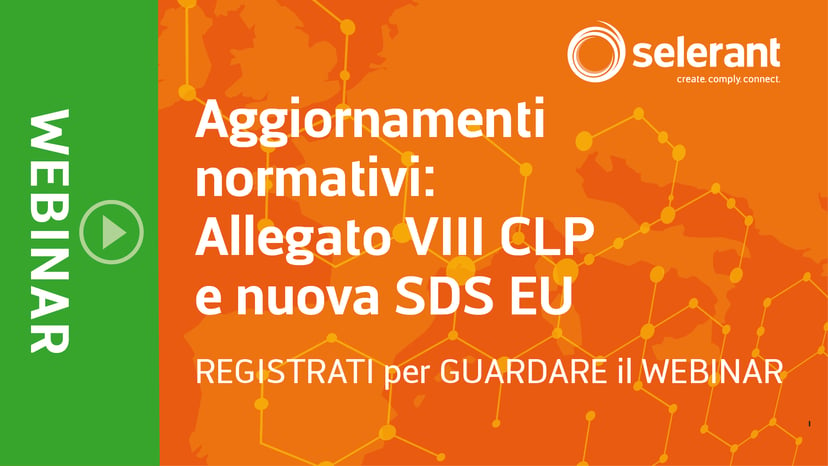 Aggiornamenti normativi: Allegato VIII CLP e nuova SDS EU